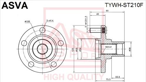 ASVA TYWH-ST210F - Butuc roata aaoparts.ro