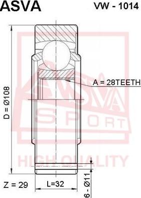 ASVA VW-1014 - Set articulatie, planetara aaoparts.ro