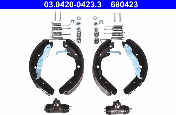 ATE 03.0420-0423.3 - Set saboti frana aaoparts.ro