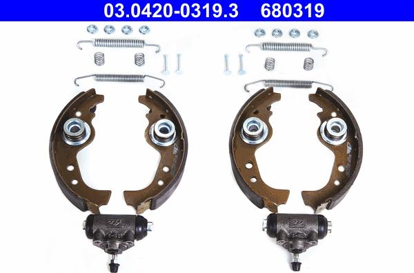 ATE 03.0420-0319.3 - Set saboti frana aaoparts.ro