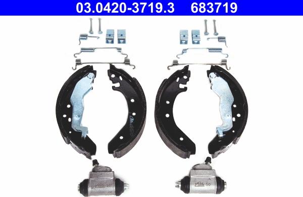ATE 03.0420-3719.3 - Set saboti frana aaoparts.ro