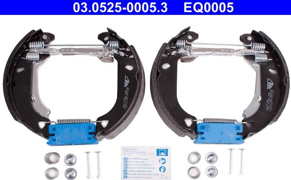 ATE 03.0525-0005.3 - Set saboti frana aaoparts.ro