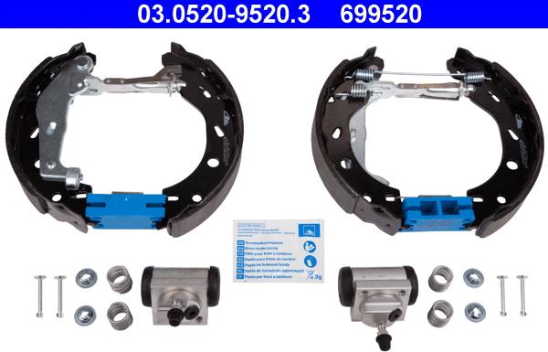 ATE 03.0520-9520.3 - Set saboti frana aaoparts.ro