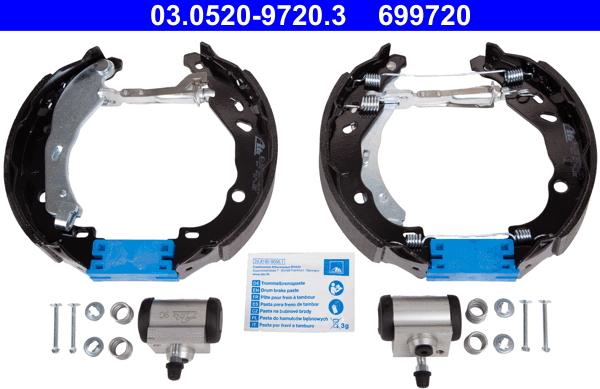 ATE 03.0520-9720.3 - Set saboti frana aaoparts.ro