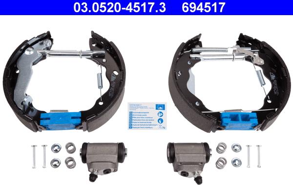 ATE 03.0520-4517.3 - Set saboti frana aaoparts.ro