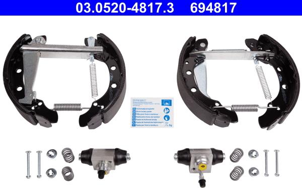 ATE 03.0520-4817.3 - Set saboti frana aaoparts.ro