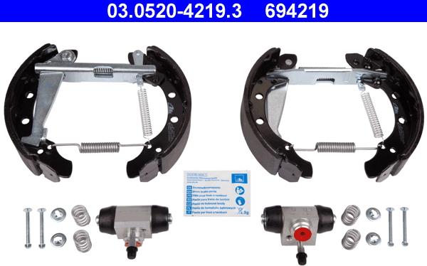 ATE 03.0520-4219.3 - Set saboti frana aaoparts.ro