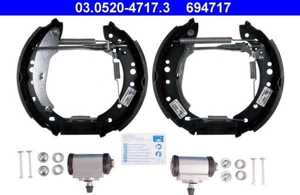 ATE 03.0520-4717.3 - Set saboti frana aaoparts.ro