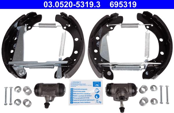 ATE 03.0520-5319.3 - Set saboti frana aaoparts.ro