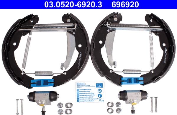 ATE 03.0520-6920.3 - Set saboti frana aaoparts.ro