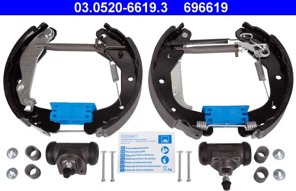 ATE 03.0520-6619.3 - Set saboti frana aaoparts.ro