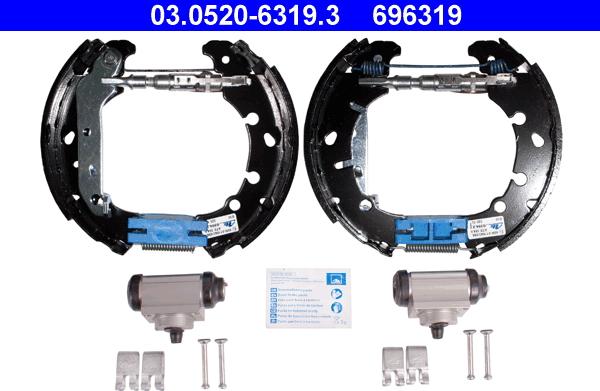 ATE 03.0520-6319.3 - Set saboti frana aaoparts.ro