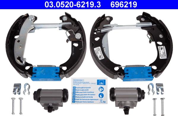 ATE 03.0520-6219.3 - Set saboti frana aaoparts.ro