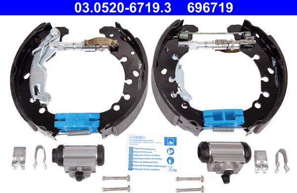 ATE 03.0520-6719.3 - Set saboti frana aaoparts.ro