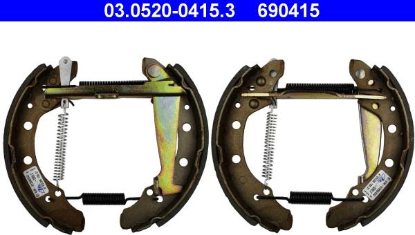 ATE 03.0520-0415.3 - Set saboti frana aaoparts.ro