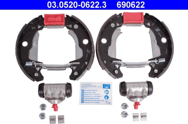 ATE 03.0520-0622.3 - Set saboti frana aaoparts.ro
