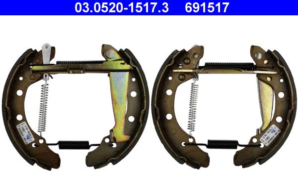 ATE 03.0520-1517.3 - Set saboti frana aaoparts.ro