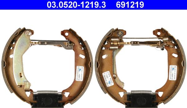 ATE 03.0520-1219.3 - Set saboti frana aaoparts.ro