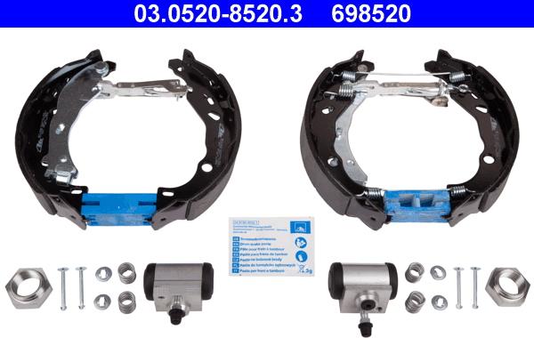 ATE 03.0520-8520.3 - Set saboti frana aaoparts.ro
