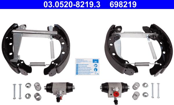 ATE 03.0520-8219.3 - Set saboti frana aaoparts.ro