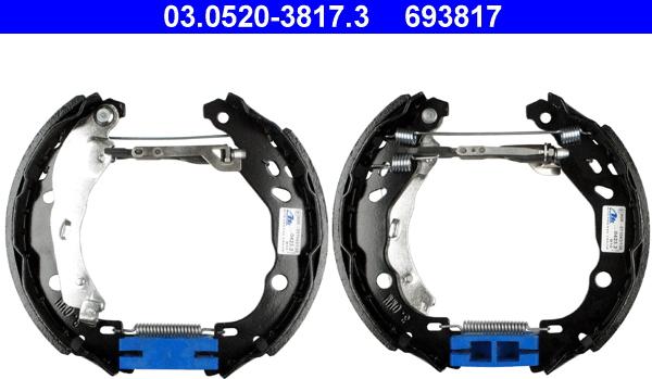 ATE 03.0520-3817.3 - Set saboti frana aaoparts.ro
