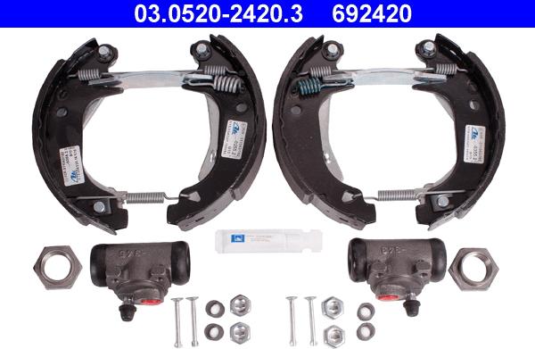 ATE 03.0520-2420.3 - Set saboti frana aaoparts.ro