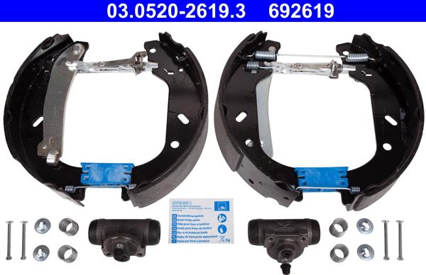 ATE 03.0520-2619.3 - Set saboti frana aaoparts.ro