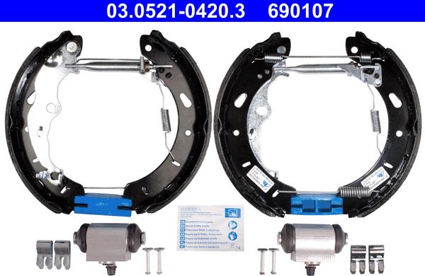 ATE 03.0521-0420.3 - Set saboti frana aaoparts.ro