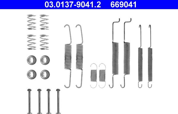 ATE 03.0137-9041.2 - Set accesorii, sabot de frana aaoparts.ro