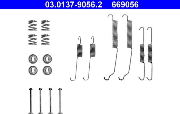 ATE 03.0137-9056.2 - Set accesorii, sabot de frana aaoparts.ro