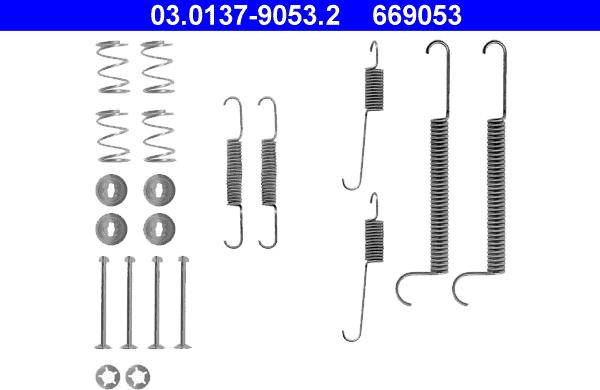 ATE 03.0137-9053.2 - Set accesorii, sabot de frana aaoparts.ro