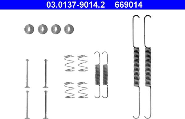 ATE 03.0137-9014.2 - Set accesorii, sabot de frana aaoparts.ro