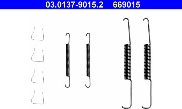 ATE 03.0137-9015.2 - Set accesorii, sabot de frana aaoparts.ro