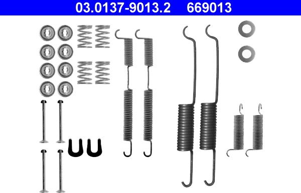 ATE 03.0137-9013.2 - Set accesorii, sabot de frana aaoparts.ro