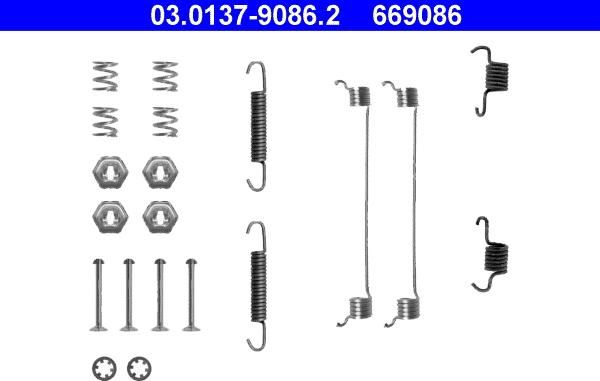 ATE 03.0137-9086.2 - Set accesorii, sabot de frana aaoparts.ro