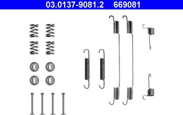 ATE 03.0137-9081.2 - Set accesorii, sabot de frana aaoparts.ro