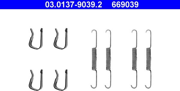 ATE 03.0137-9039.2 - Set accesorii, sabot de frana aaoparts.ro
