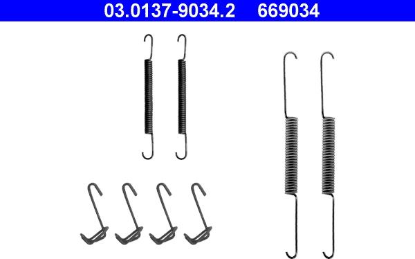 ATE 03.0137-9034.2 - Set accesorii, sabot de frana aaoparts.ro