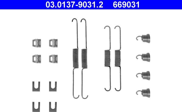ATE 03.0137-9031.2 - Set accesorii, sabot de frana aaoparts.ro