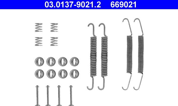 ATE 03.0137-9021.2 - Set accesorii, sabot de frana aaoparts.ro