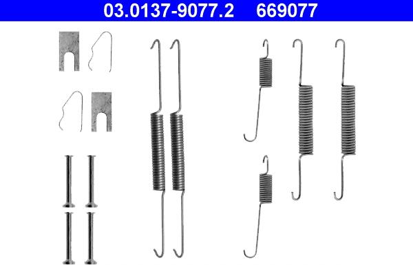 ATE 03.0137-9077.2 - Set accesorii, sabot de frana aaoparts.ro