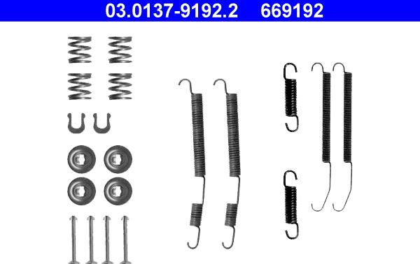 ATE 03.0137-9192.2 - Set accesorii, sabot de frana aaoparts.ro