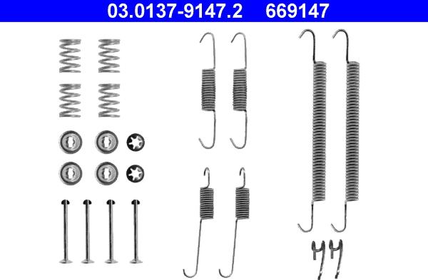 ATE 03.0137-9147.2 - Set accesorii, sabot de frana aaoparts.ro