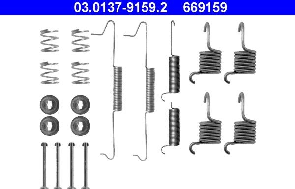 ATE 03.0137-9159.2 - Set accesorii, sabot de frana aaoparts.ro