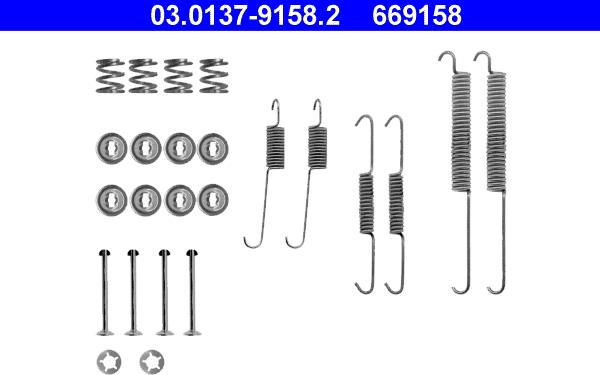 ATE 03.0137-9158.2 - Set accesorii, sabot de frana aaoparts.ro