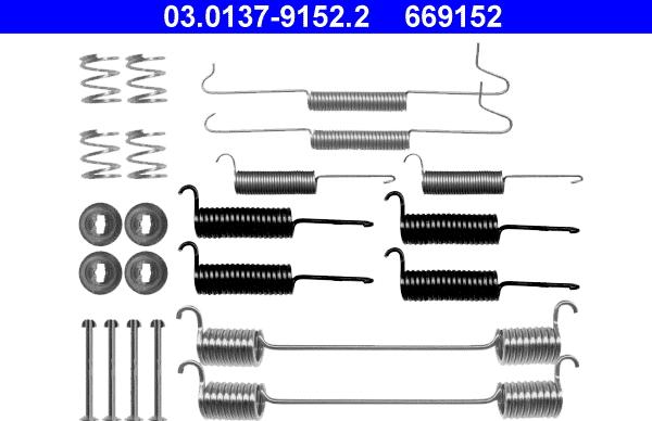 ATE 03.0137-9152.2 - Set accesorii, sabot de frana aaoparts.ro