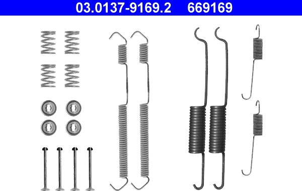 ATE 03.0137-9169.2 - Set accesorii, sabot de frana aaoparts.ro