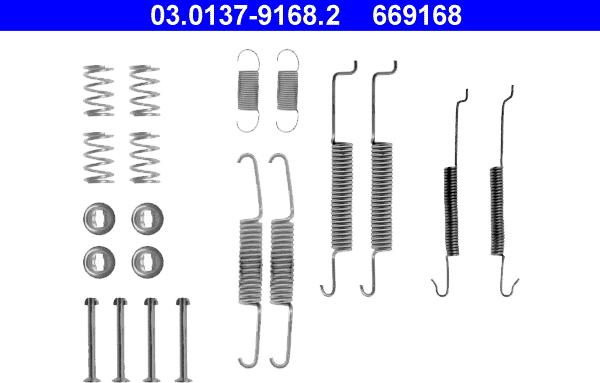 ATE 03.0137-9168.2 - Set accesorii, sabot de frana aaoparts.ro