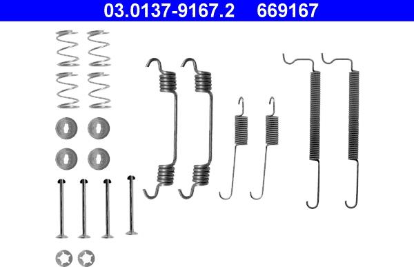 ATE 03.0137-9167.2 - Set accesorii, sabot de frana aaoparts.ro