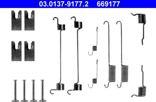 ATE 03.0137-9177.2 - Set accesorii, sabot de frana aaoparts.ro